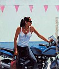 Jack Vettriano La Fille a la Moto II painting